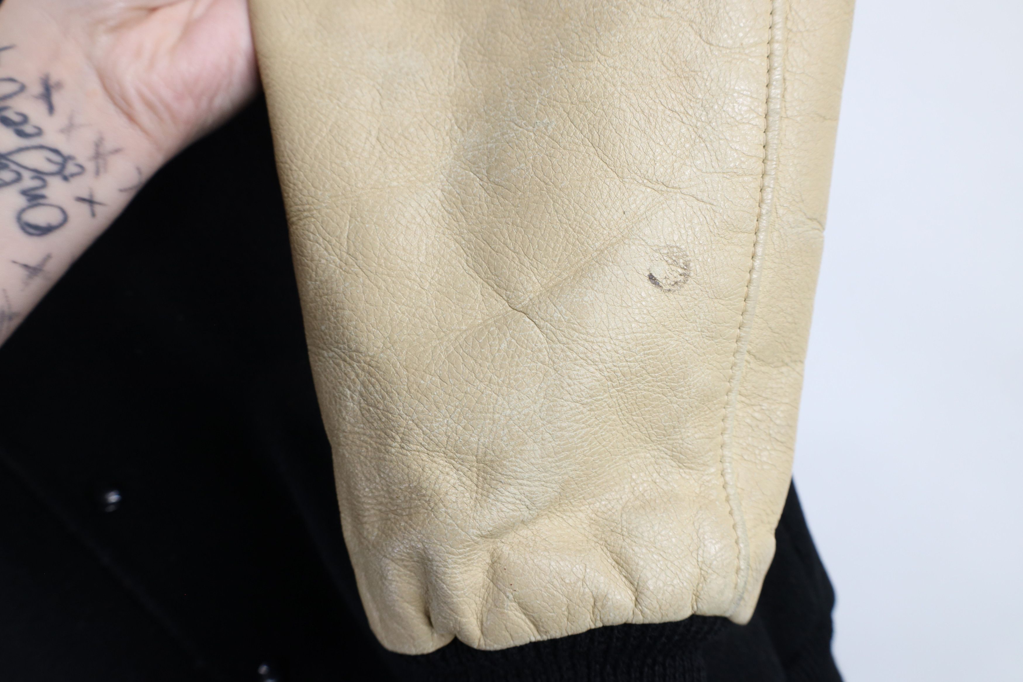 Vintage Vintage 60s 70s Streetwear Leather Varsity Letterman Jacket Size US XL / EU 56 / 4 - 9 Thumbnail