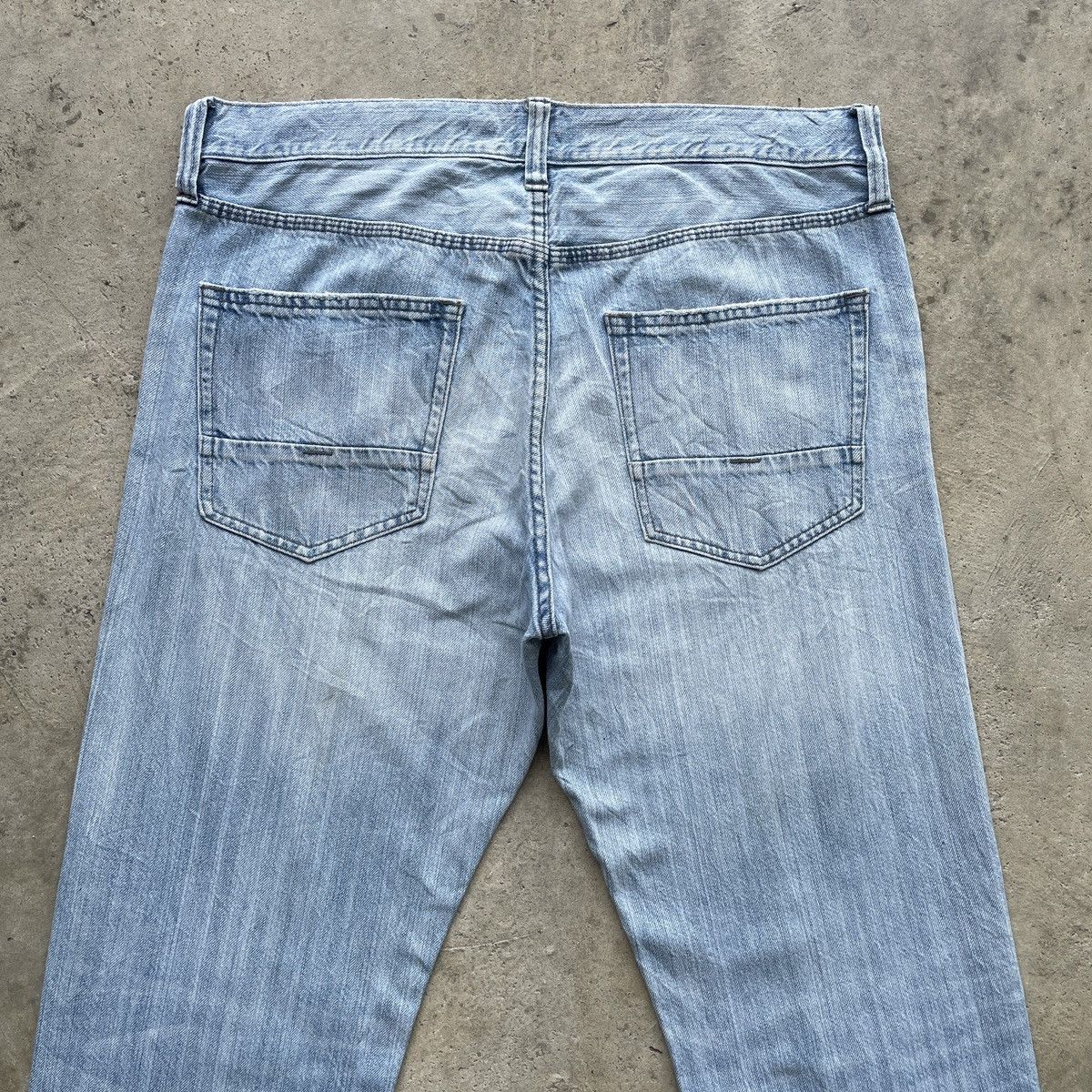 Japanese Brand Vintage Back Number Wash Denim Faded Jeans Pants W34 Size US 34 / EU 50 - 8 Thumbnail