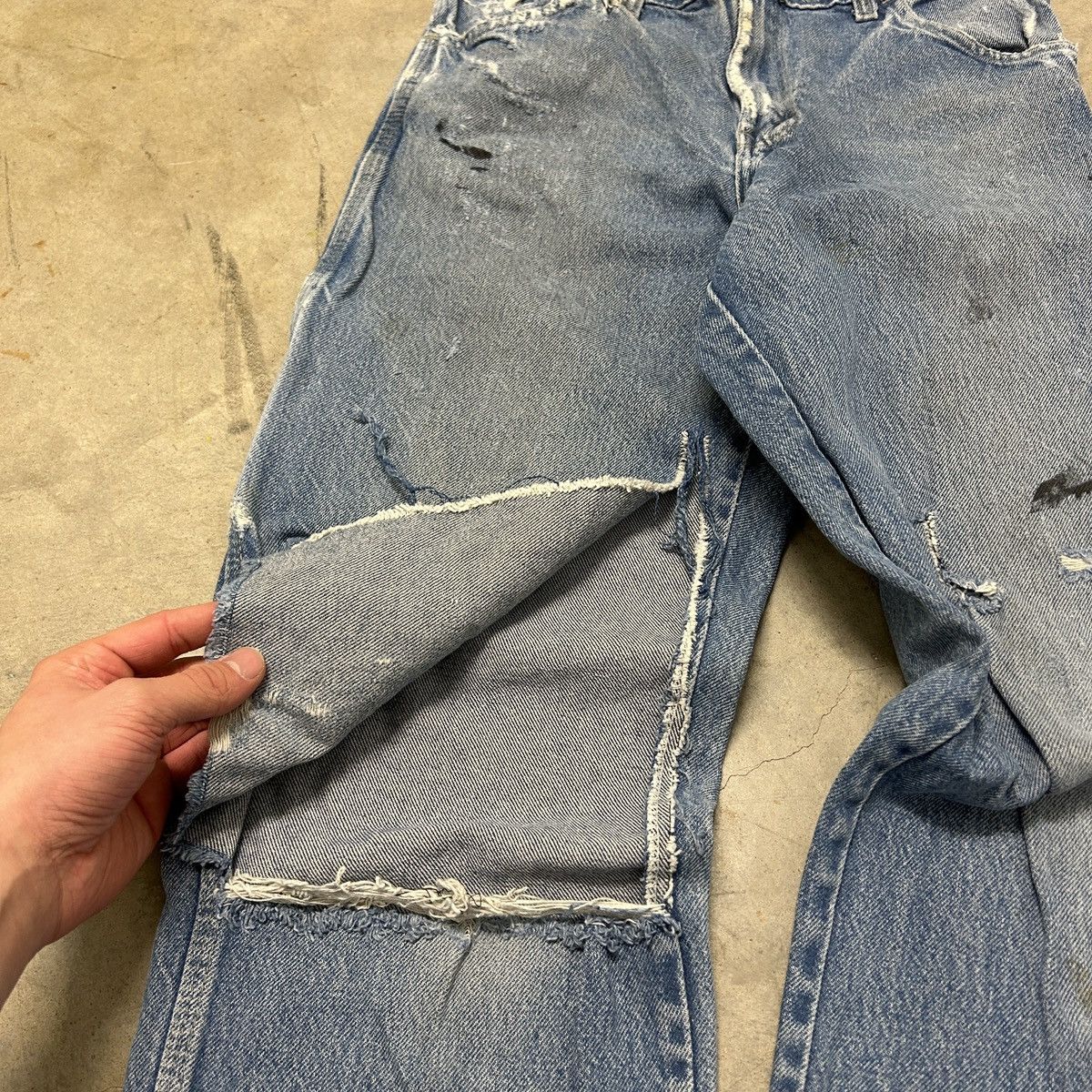 Carhartt washed distressed dickies workwear carpenter jeans Size US 30 / EU 46 - 4 Thumbnail