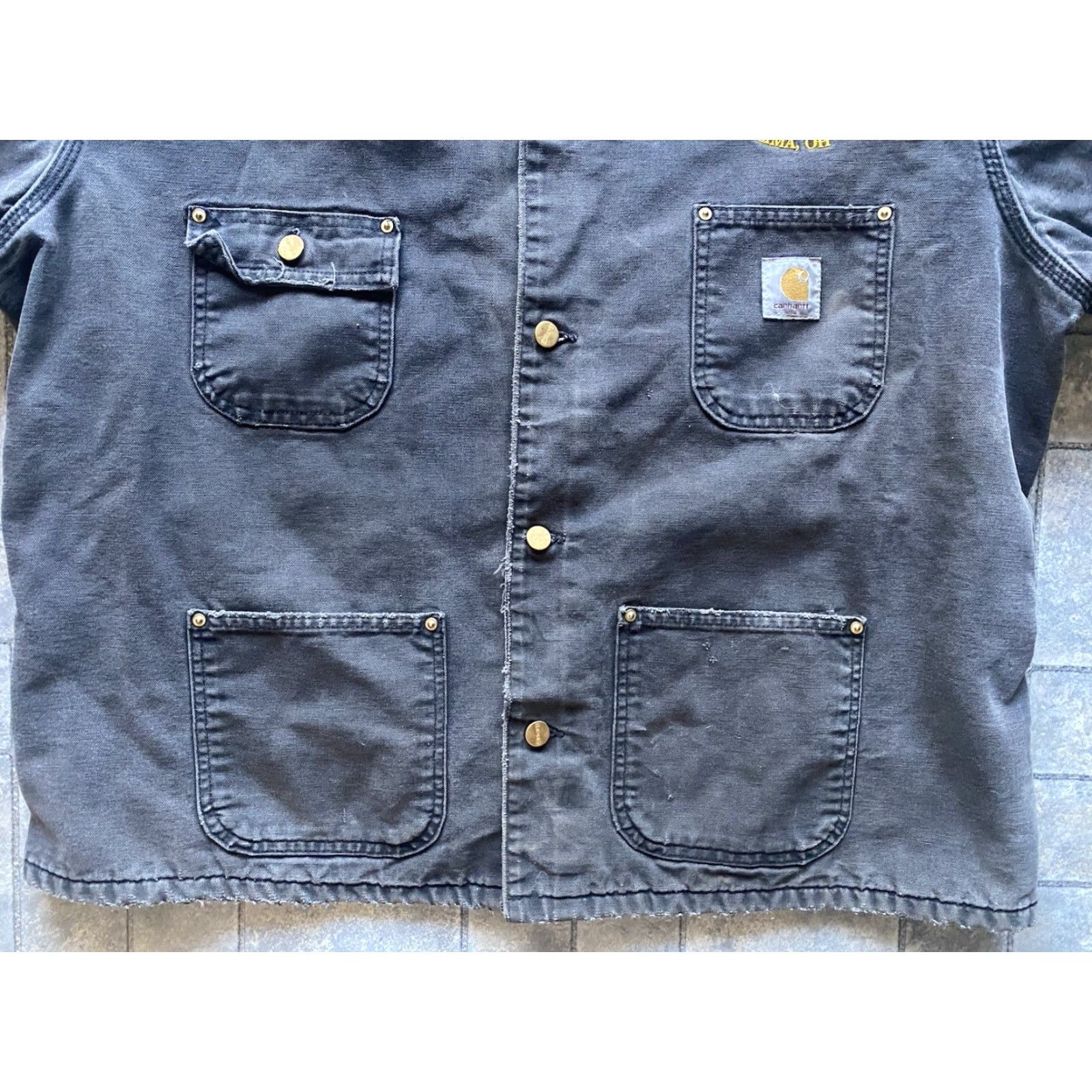 Carhartt VINTAGE Carhartt Coat Jacket C01 BLK Barn Chore Lined Size 50 Black Embroidery Men Size US M / EU 48-50 / 2 - 7 Thumbnail