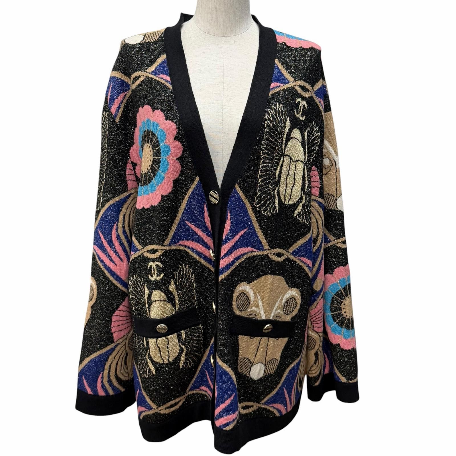Chanel Chanel Chanel Cashmere Cardigan Textile Tops P61687 DUTY FREE for USA Size ONE SIZE - 1 Thumbnail