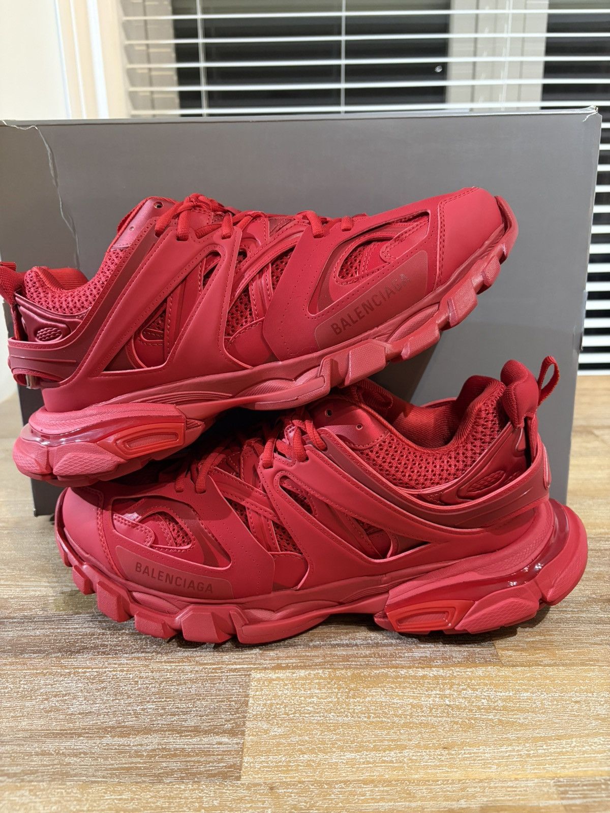 Balenciaga Red Balenciaga Track 1.0 Size US 11 / EU 44 - 1 Thumbnail