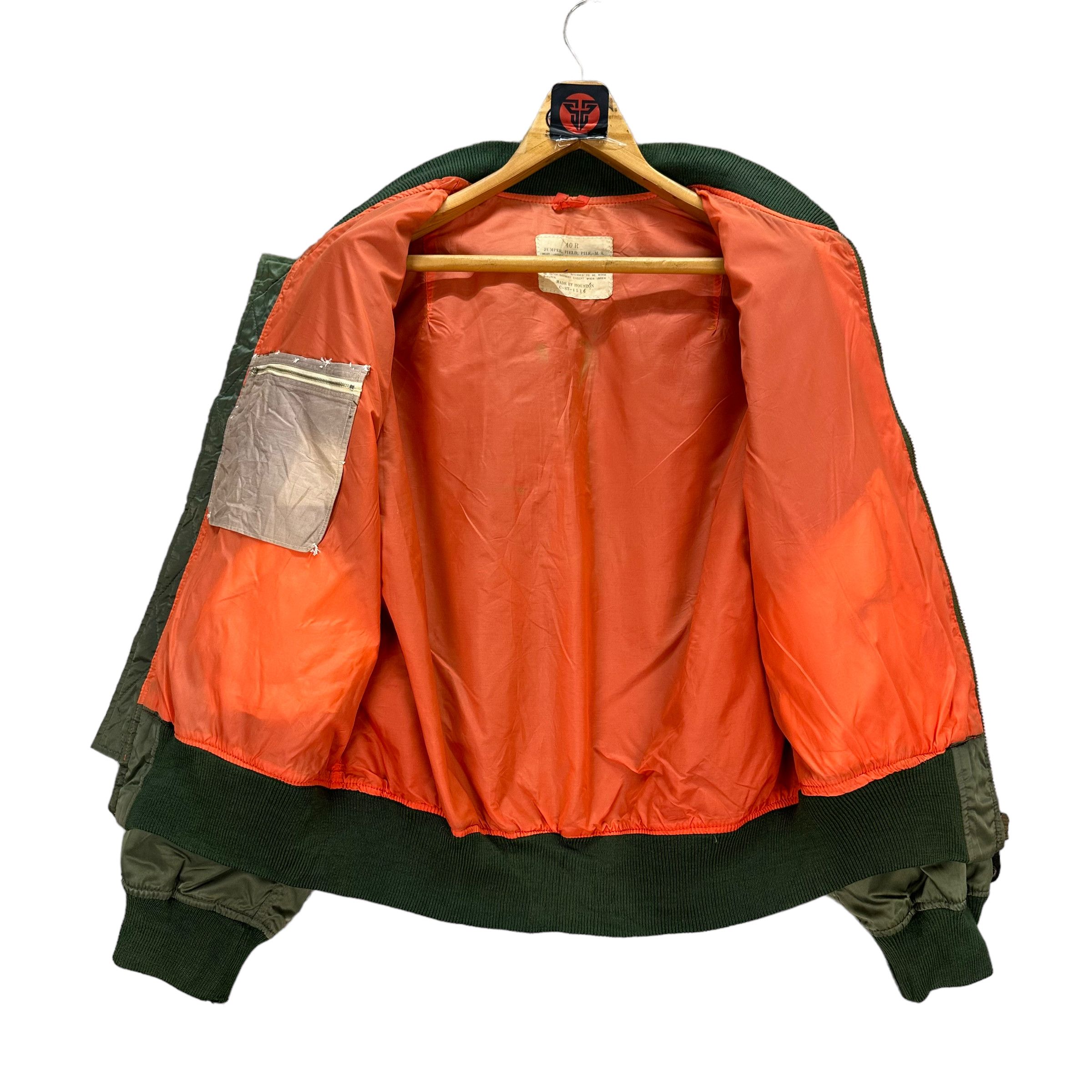 Vintage TRASHED VINTAGE HOUSTON MA 1 BOMBER JACKET #7480-148 Size US M / EU 48-50 / 2 - 6 Thumbnail