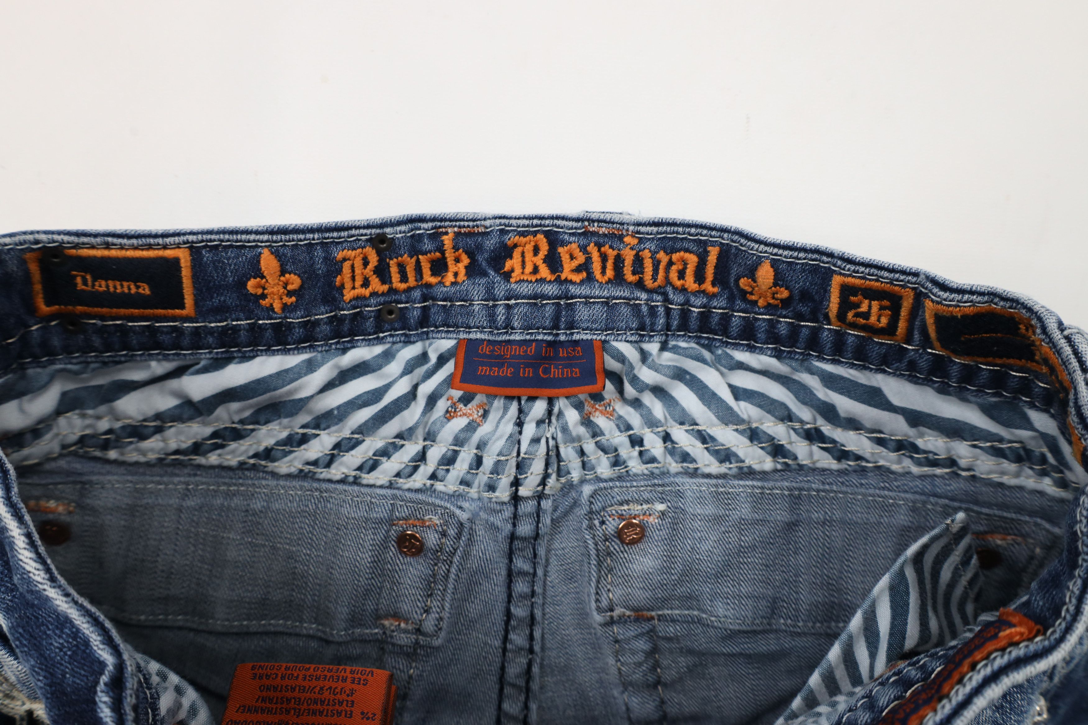 Rock Revival × Vintage Rock Revival Stitch Donna Mid Rise Bootcut Denim Jeans AS IS Size 26" / US 2 / IT 38 - 9 Thumbnail