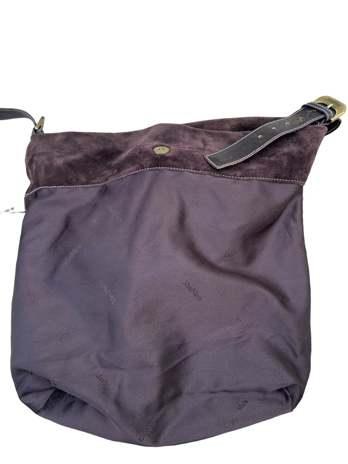 Leather × Vintage Vintage MaxMara Brown Suede Leather Large Shoulder Bag Size ONE SIZE - 16 Thumbnail