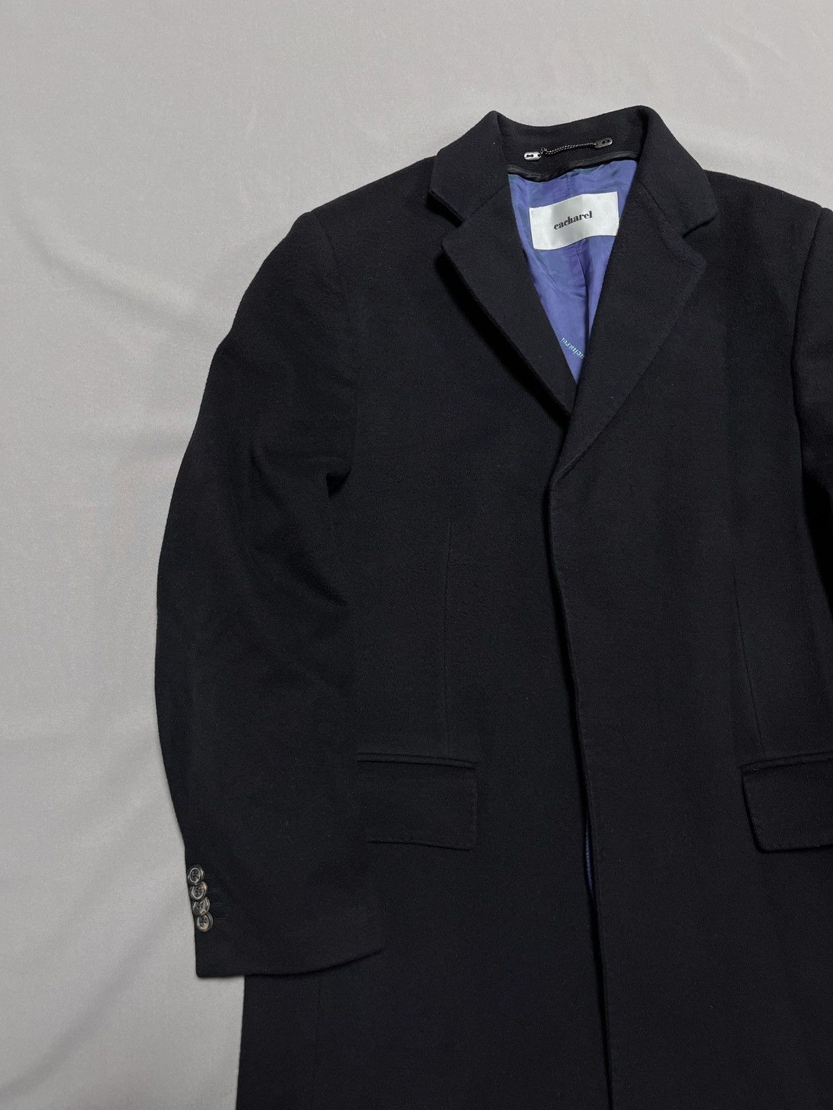 Other Cacharel Cashmere Heavy Warm Classic Luxury Crombie Overcoat Size US L / EU 52-54 / 3 - 4 Thumbnail