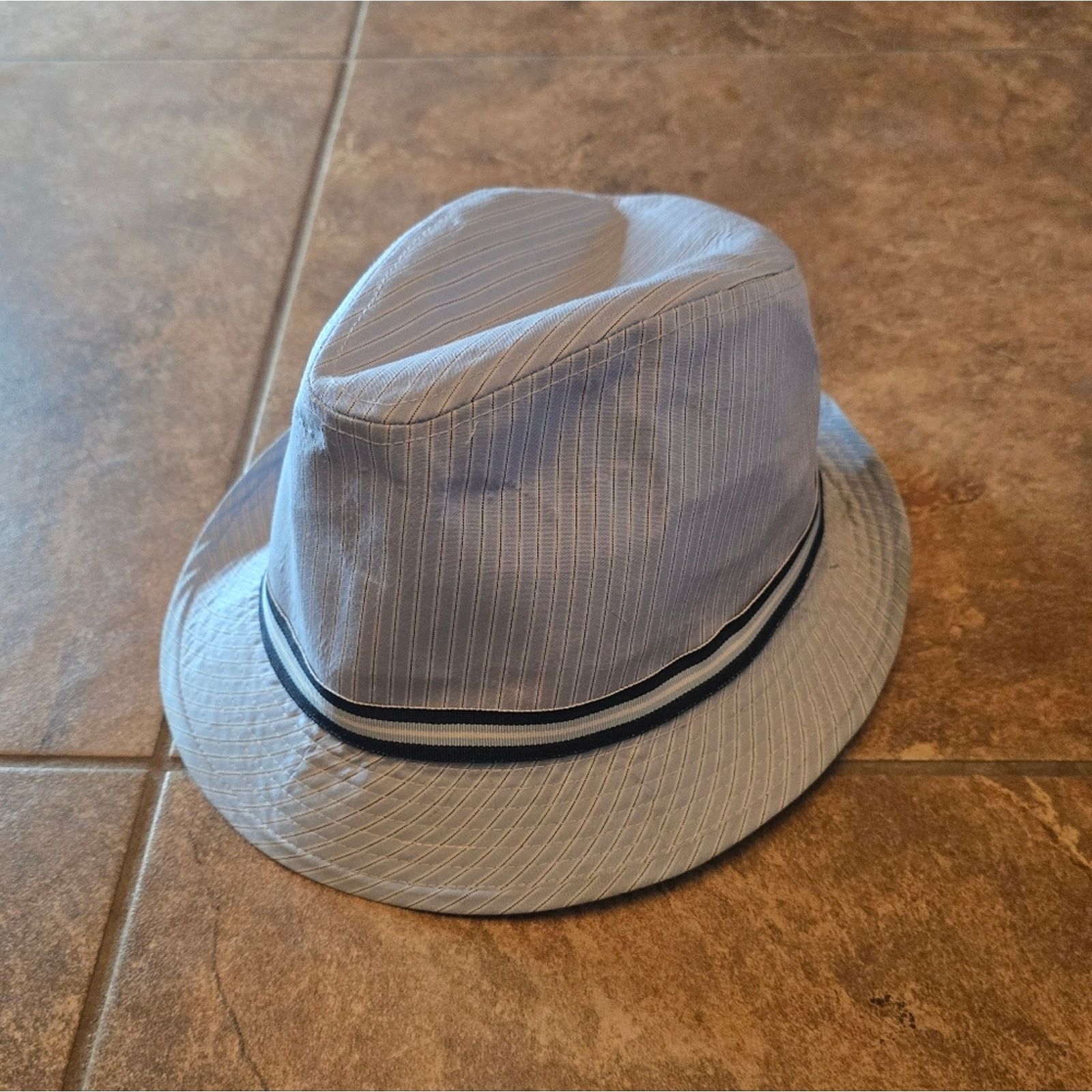 Other Light Blue | RIVIERA | Pinstriped Fedora Size ONE SIZE - 1 Thumbnail