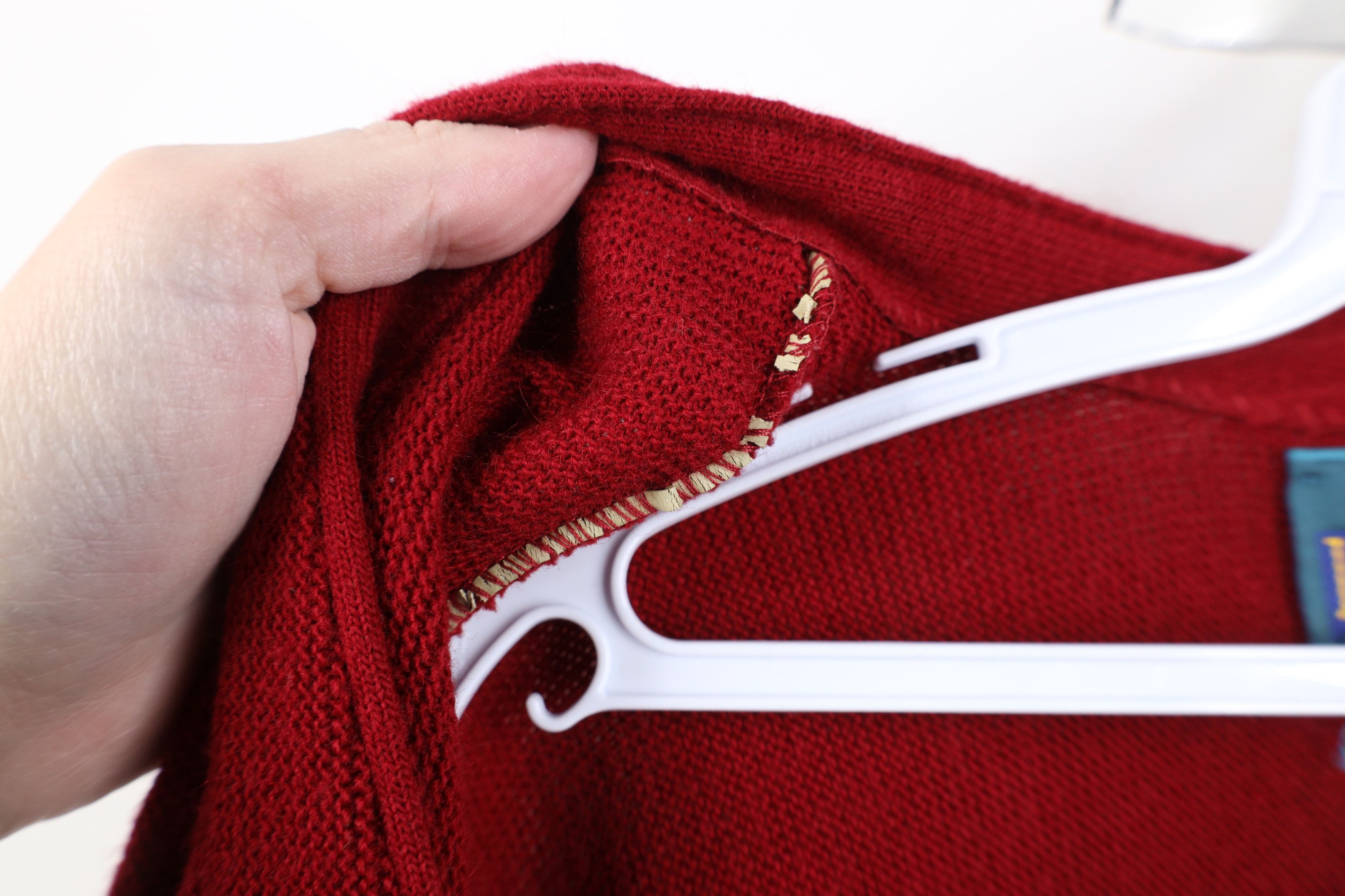 Vintage Vintage 70s Streetwear Kurt Cobain Cardigan Sweater Red USA Size US XL / EU 56 / 4 - 7 Thumbnail