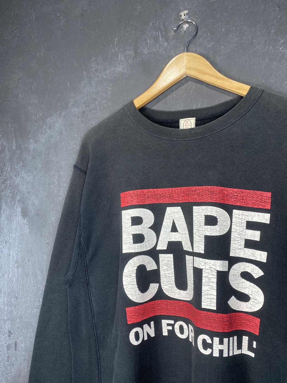 Bape Grail Rare Vintage Bathing Ape Bape Cuts Run DMC Crewneck Size US L / EU 52-54 / 3 - 3 Thumbnail