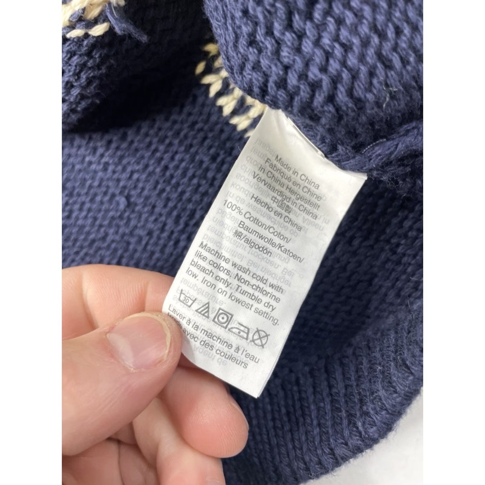 J.Crew VINTAGE J.CREW Sweater Roll Neck Knit Womens XS Oarsman Pullover Cotton Blue Dot Pullover Women XS Size XS / US 0-2 / IT 36-38 - 7 Thumbnail