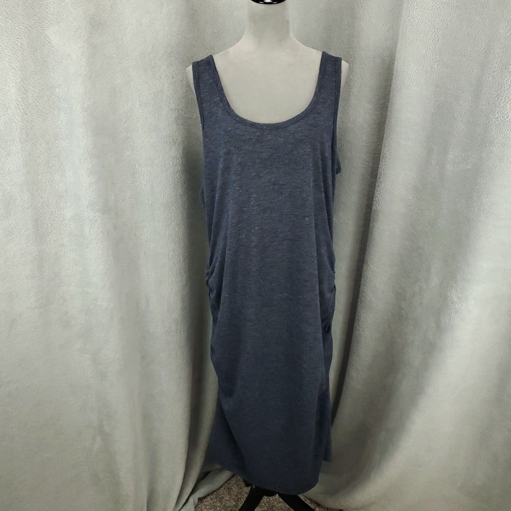 Old Navy Old Navy Dress Womens 2XL Blue Gray Ruched Side Midi Tank Beach Cover Up XXL Size XXL / US 16-18 / IT 52-54 - 6 Thumbnail