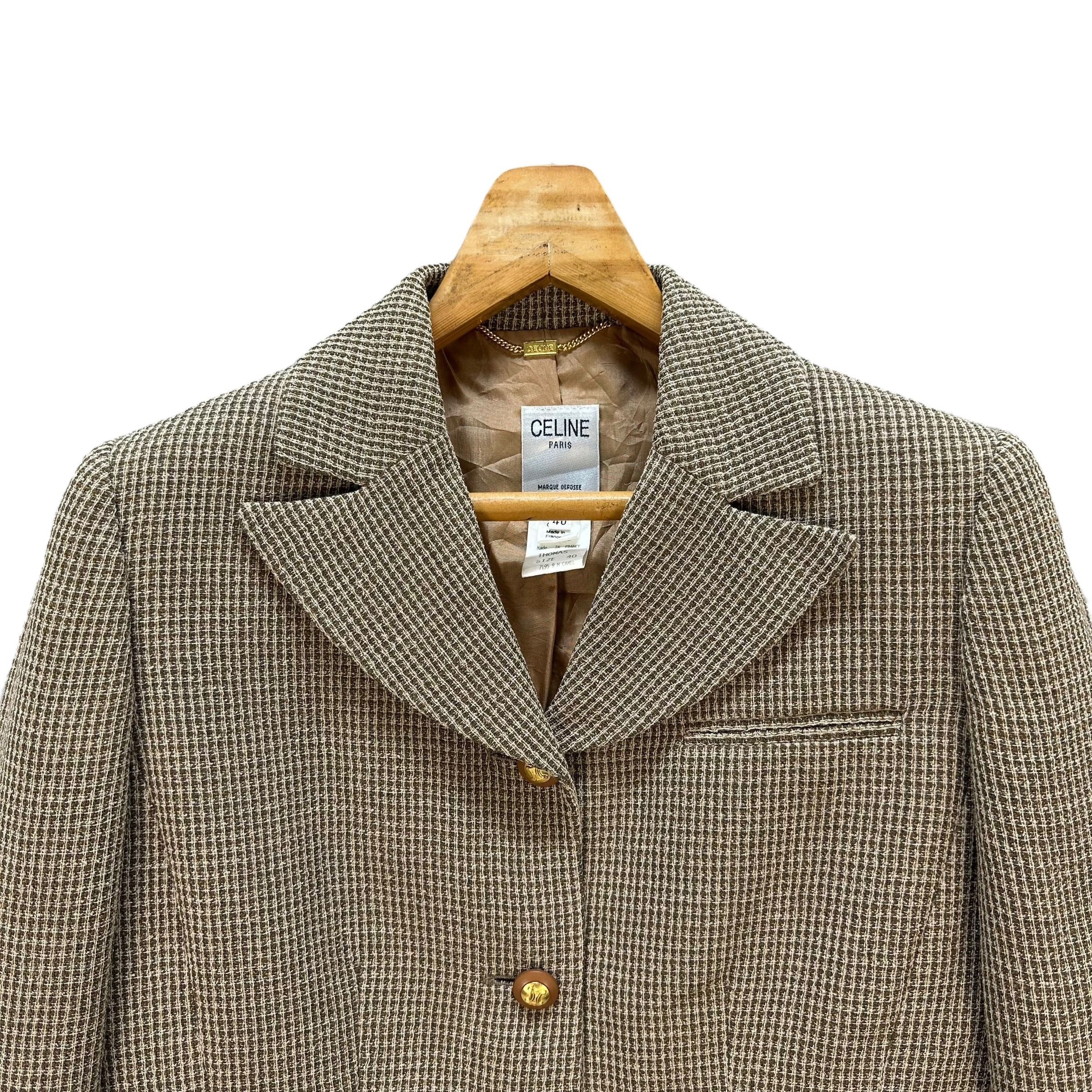 Celine CELINE Classic Tweed Wool Blend Blazer Jacket #A50-1174 Size M / US 6-8 / IT 42-44 - 2 Thumbnail