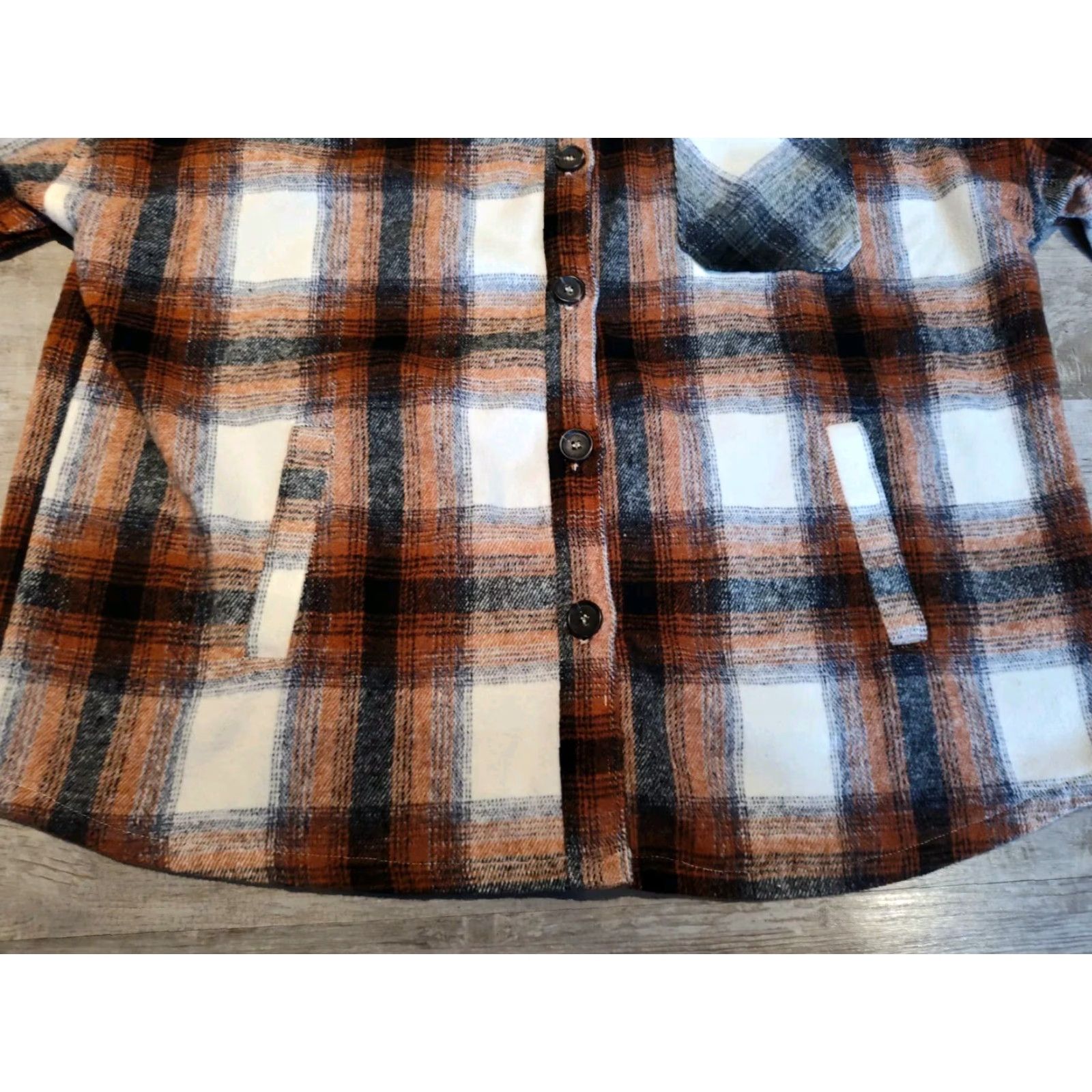 Vintage ZENANA Women’s Plaid Shacket XL Jacket Long Sleeve Oversized fit Pockets Size XL / US 12-14 / IT 48-50 - 2 Thumbnail