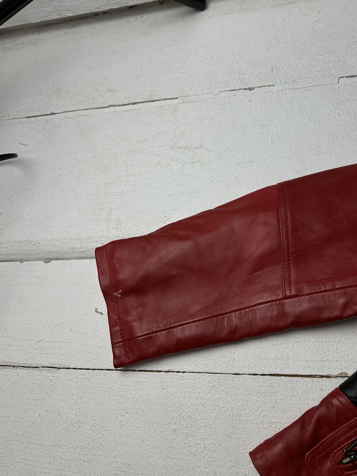 Other 🚨Y2K RICK OWENS TYPE DIRTY SLIM FIT ZIP LEATHER JACKET Size M / US 6-8 / IT 42-44 - 4 Thumbnail