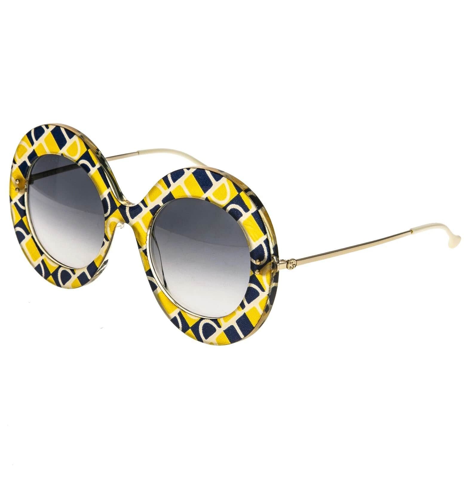 Gucci GUCCI GG0894S 0894 Blue Yellow Geometric 001 Sunglasses Size ONE SIZE - 9 Thumbnail