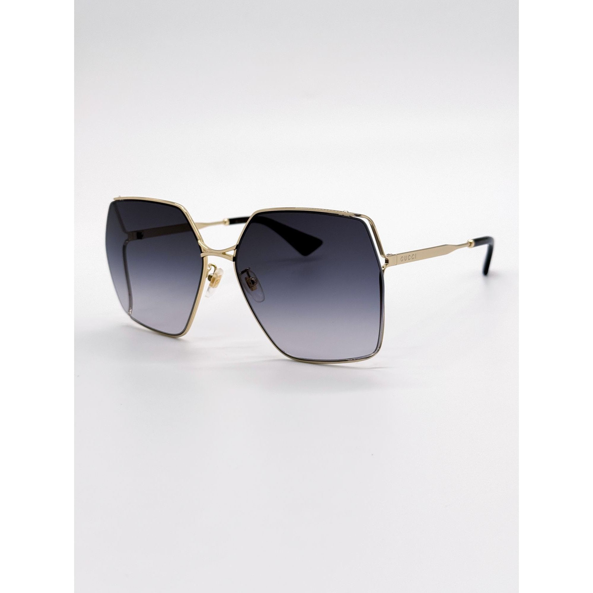 Gucci NEW GUCCI SUNGLASSES GG0817S 001 GOLD/GRAY SQUARE WOMEN Size ONE SIZE - 3 Thumbnail