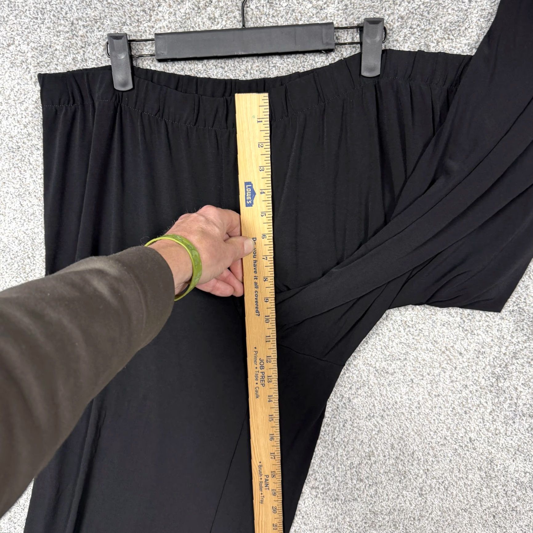Vintage CJ Banks Dress Pants Womens 2X Black Jersey Knit Wide-Leg Pull On Polyester Spandex Casual Pants Womens Plus Size 2X Black Wide Leg Pants Size XXL / US 16-18 / IT 52-54 - 5 Thumbnail