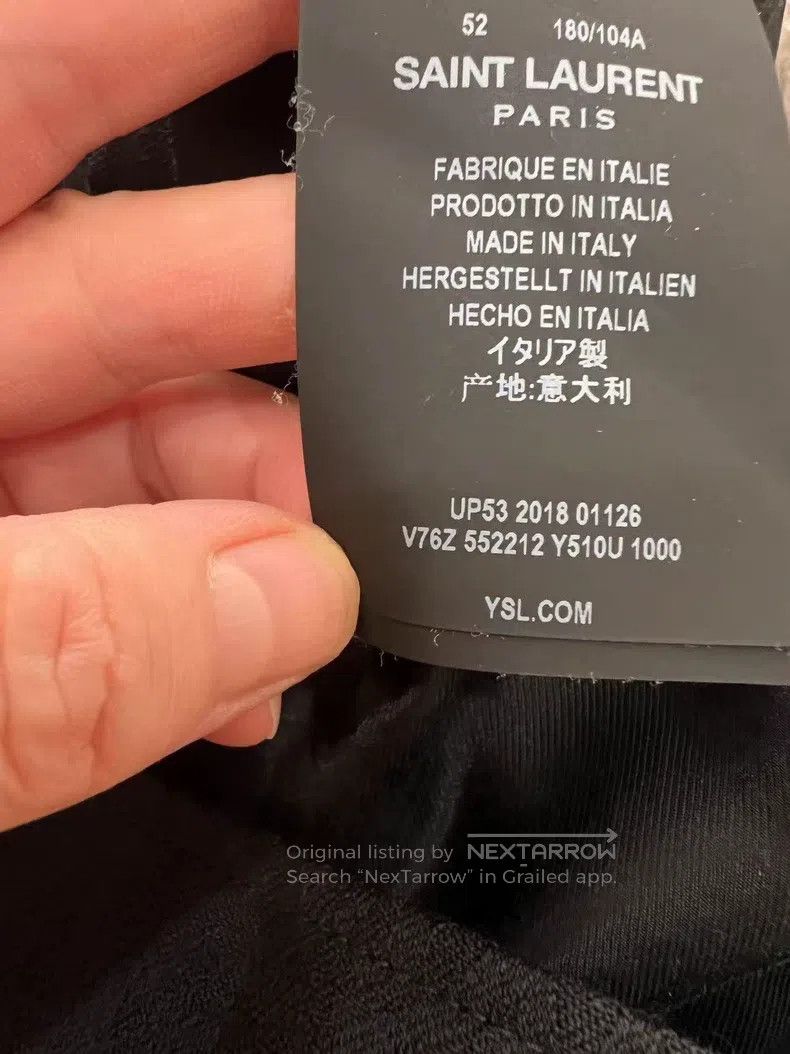Saint Laurent Paris Saint Laurent Paris Black Dark Pattern Embroidered Wool Ja Size US L / EU 52-54 / 3 - 5 Thumbnail