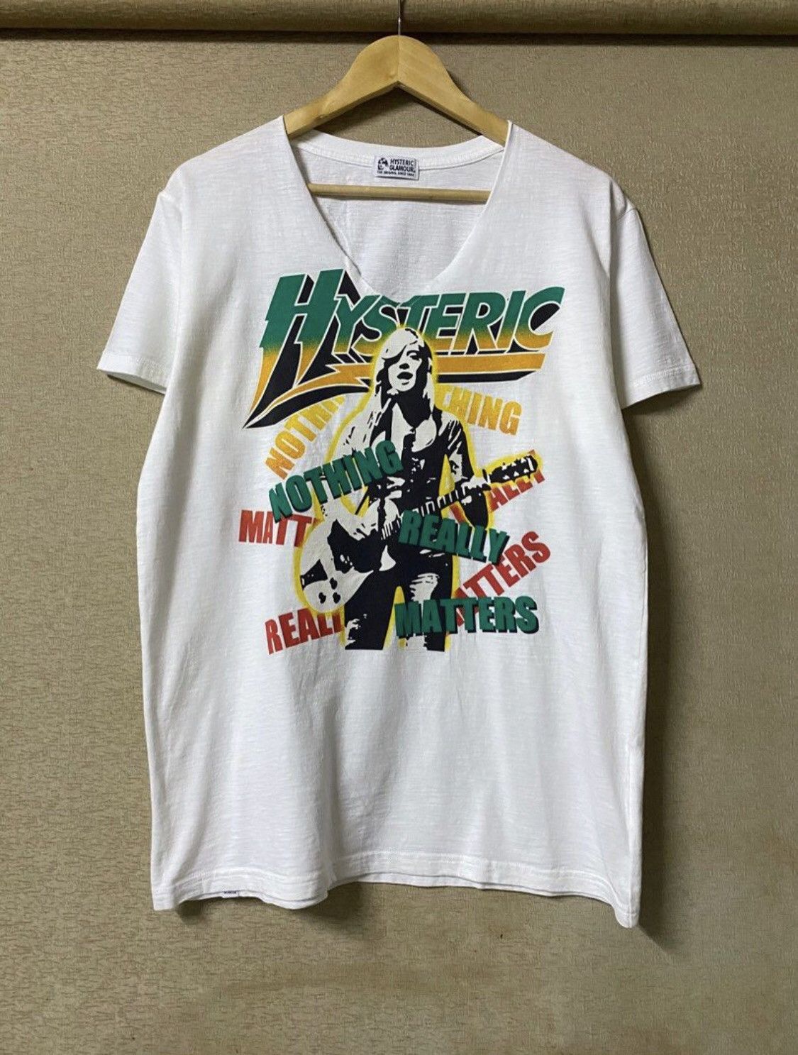 Hysteric Glamour Hysteric Glamour Girl Nothing Really Matter Rasta V Neck Size US L / EU 52-54 / 3 - 6 Thumbnail