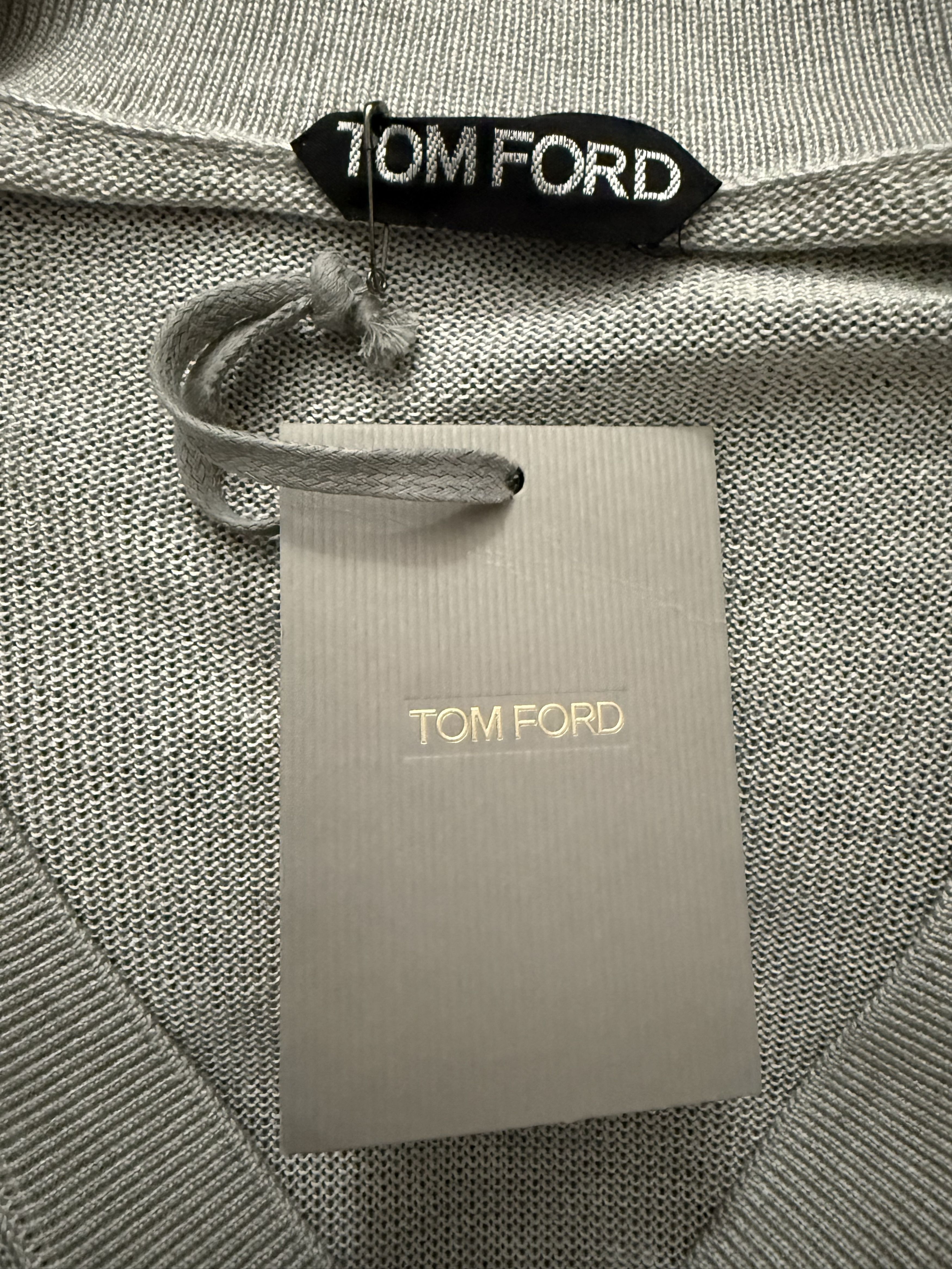 Tom Ford Pure Silk V-Neck Sweater Size US L / EU 52-54 / 3 - 8 Thumbnail