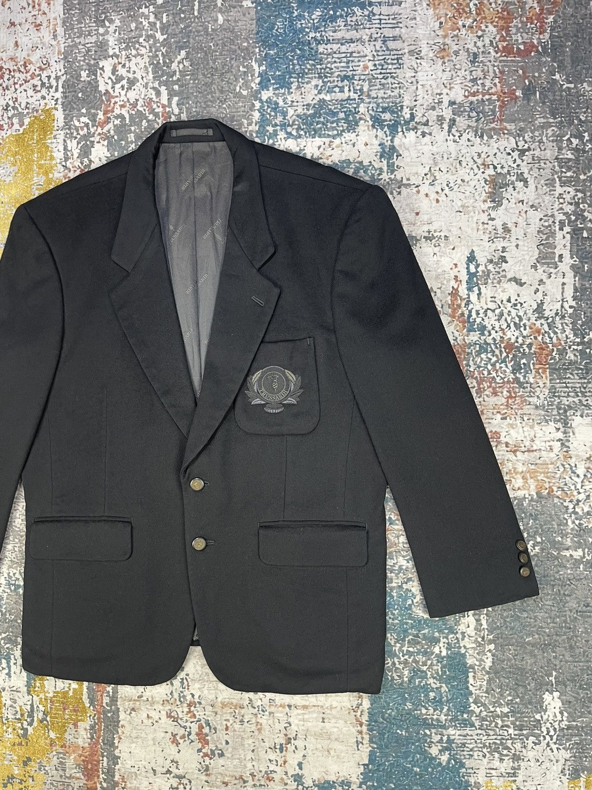 Trussardi Vintage Trussardi Single Breasted Wool Blazer Jacket Size US M / EU 48-50 / 2 - 2 Thumbnail