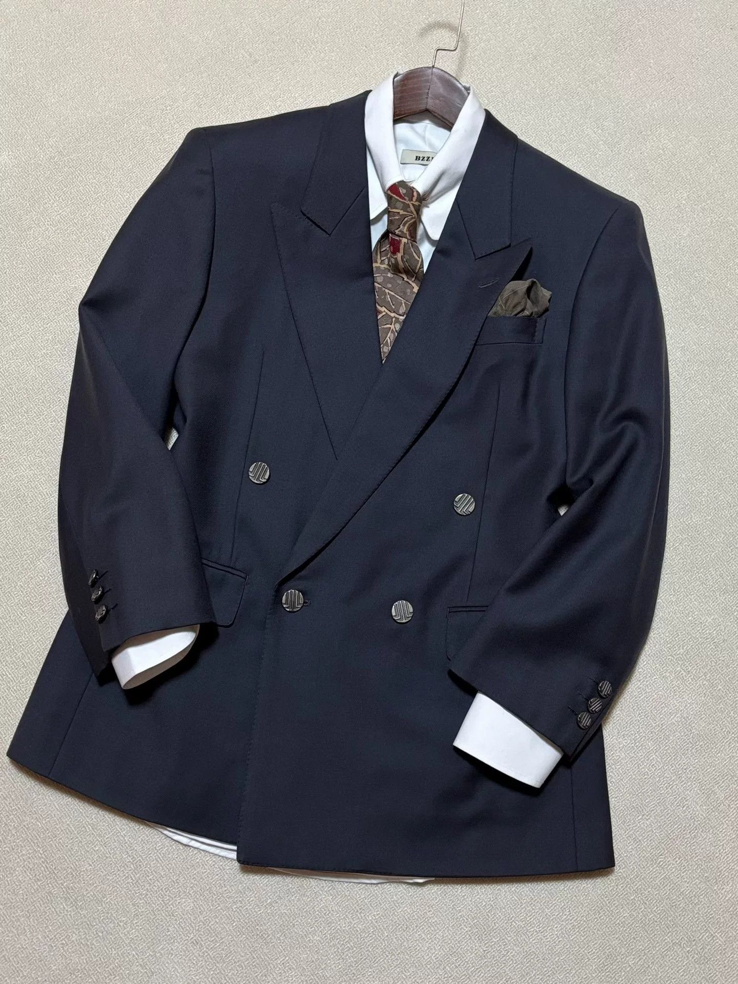 Lanvin LAVIN Men's Wool Double-Breasted Suit Size US M / EU 48-50 / 2 - 1 Thumbnail