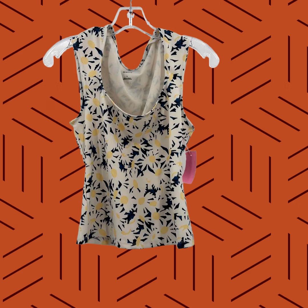 Vintage Maeve Ivory Floral Tank Top Small Size S / US 4 / IT 40 - 1 Thumbnail