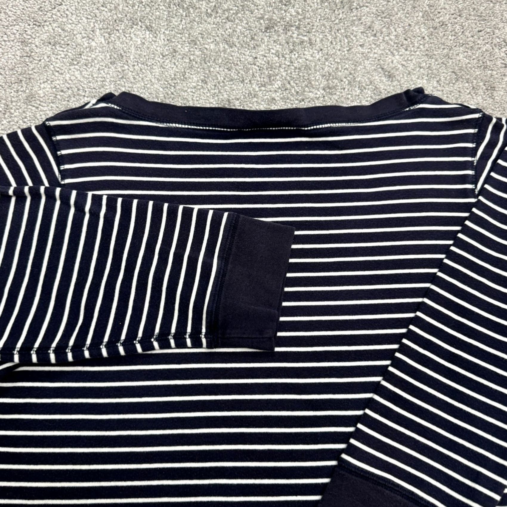 Jones New York Jones New York Boat Neck 3/4 Sleeve T-Shirt Womens 2XL Navy Blue Striped Cotton Tee Size XXL / US 16-18 / IT 52-54 - 3 Thumbnail