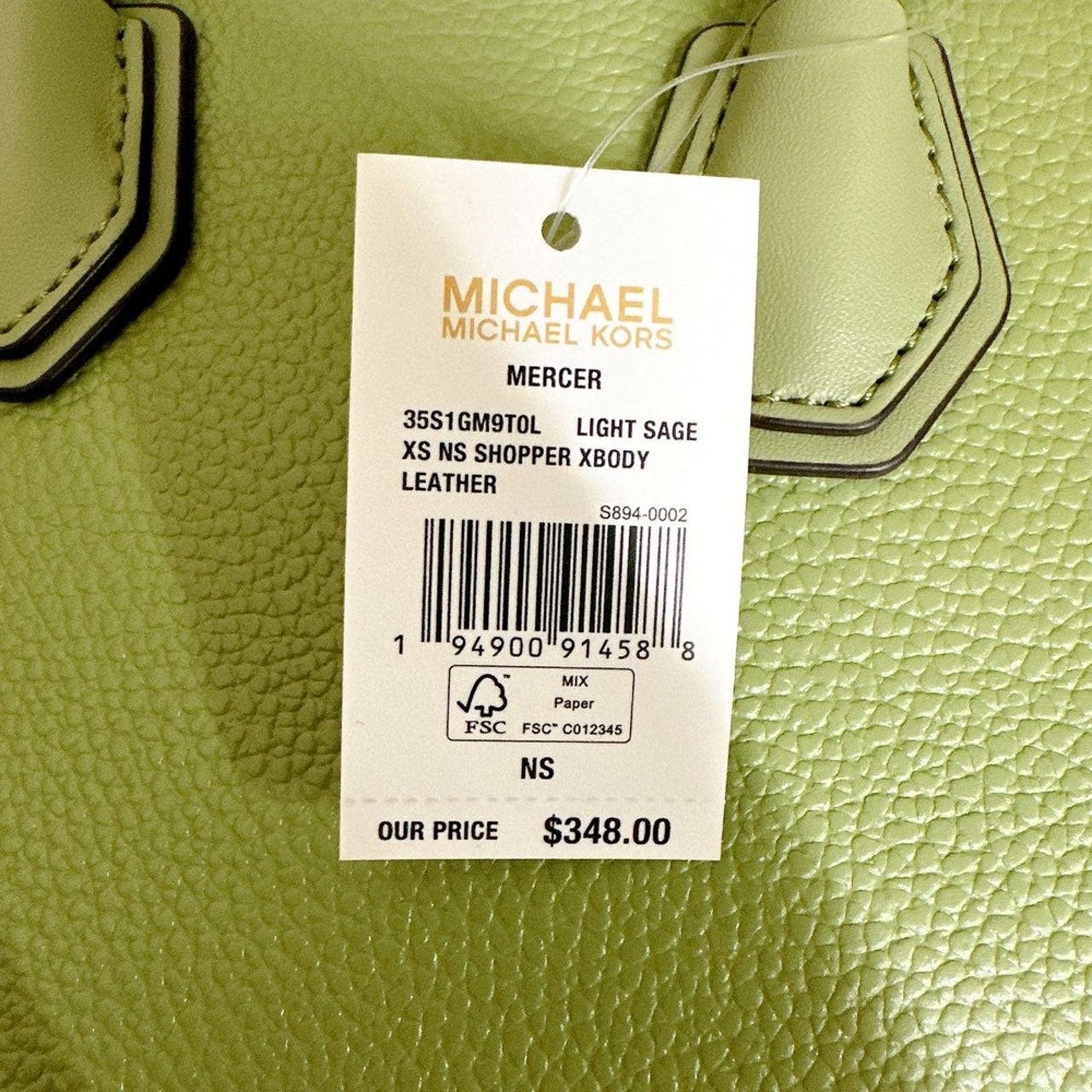Michael Kors Michael Kors 35S1GM9T0L Mercer XS Leather xbody Bag green Size ONE SIZE - 6 Thumbnail