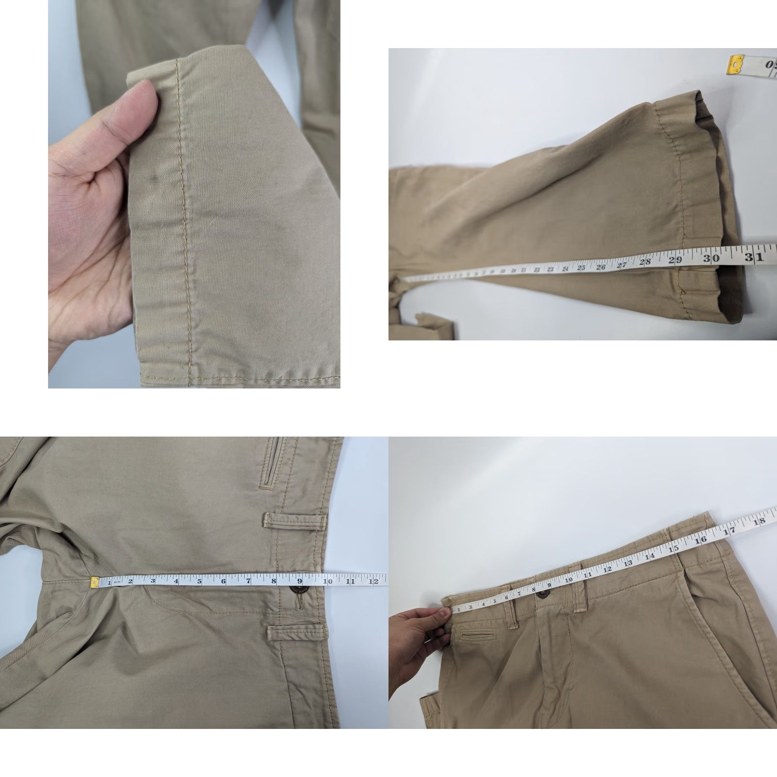 American Eagle Outfitters American Eagle Outfitters Pants Mens 32 Chino Straight Khaki Beige Cotton Flat Front 30 In Distressed Size US 32 / EU 48 - 8 Thumbnail