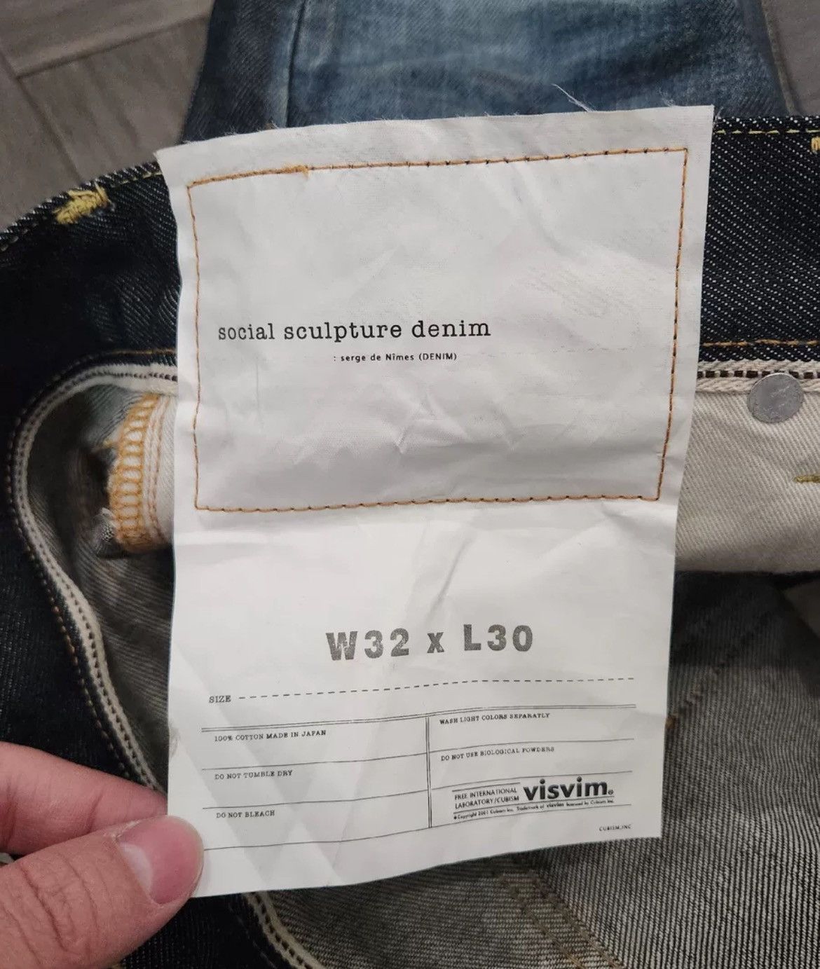 Visvim VISVIM blue distressed straight leg slim fit jeans Size US 32 / EU 48 - 4 Thumbnail
