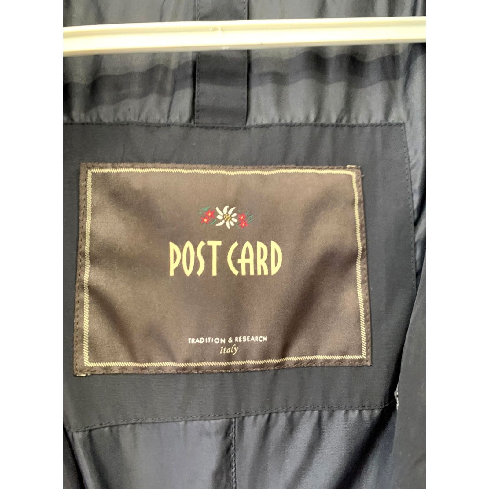 Vintage Post Card Italy Women's Quilted Puffer Coat Long JACKET L Black - Adult XL? (Original size L) Size L / US 10 / IT 46 - 3 Thumbnail