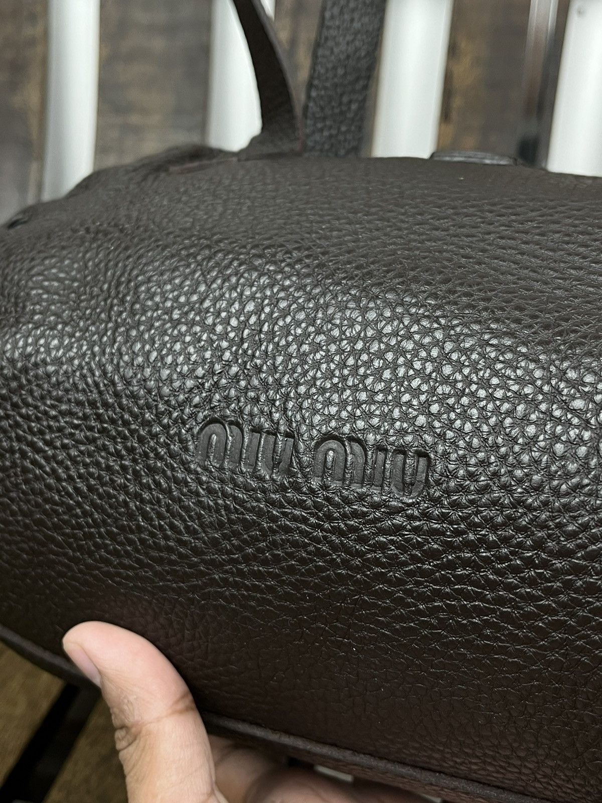 Miu Miu Miu Miu 90s Studded Grained Leather Shoulder Bag - Archive