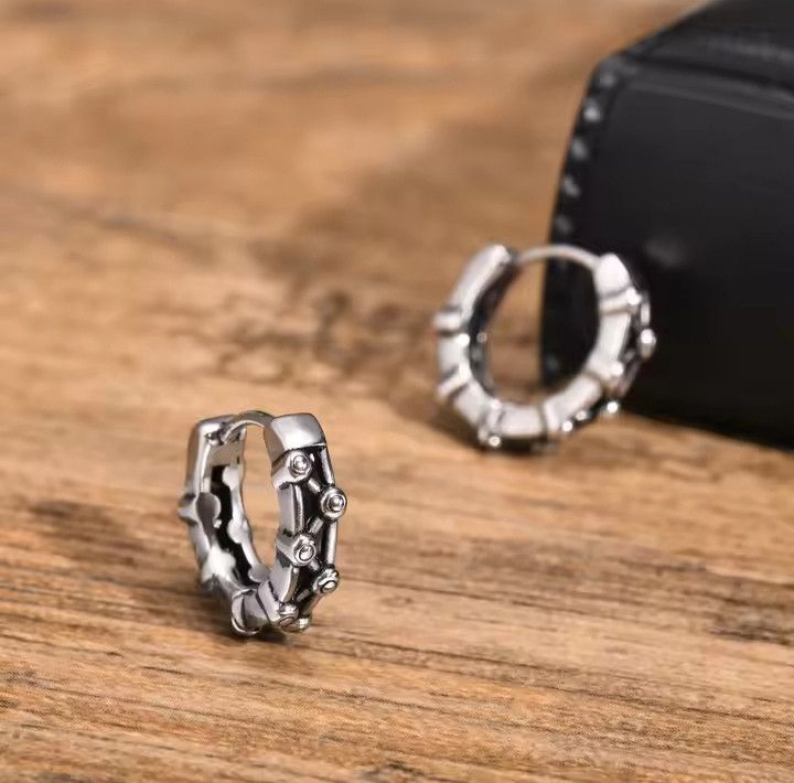 Japanese Brand × Jewelry Retro Fashion Irregular Hoop Earrings Size ONE SIZE - 2 Thumbnail