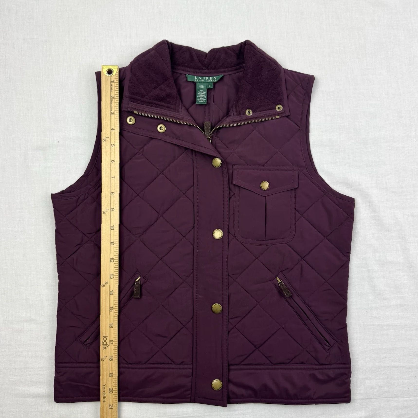 Ralph Lauren VINTAGE Lauren Ralph Lauren Vest Womens Small Equestrian Puffer Lightweight Red 90s Y2K Hipster Casual Zip Snap Womens Vest Size S / US 4 / IT 40 - 6 Thumbnail