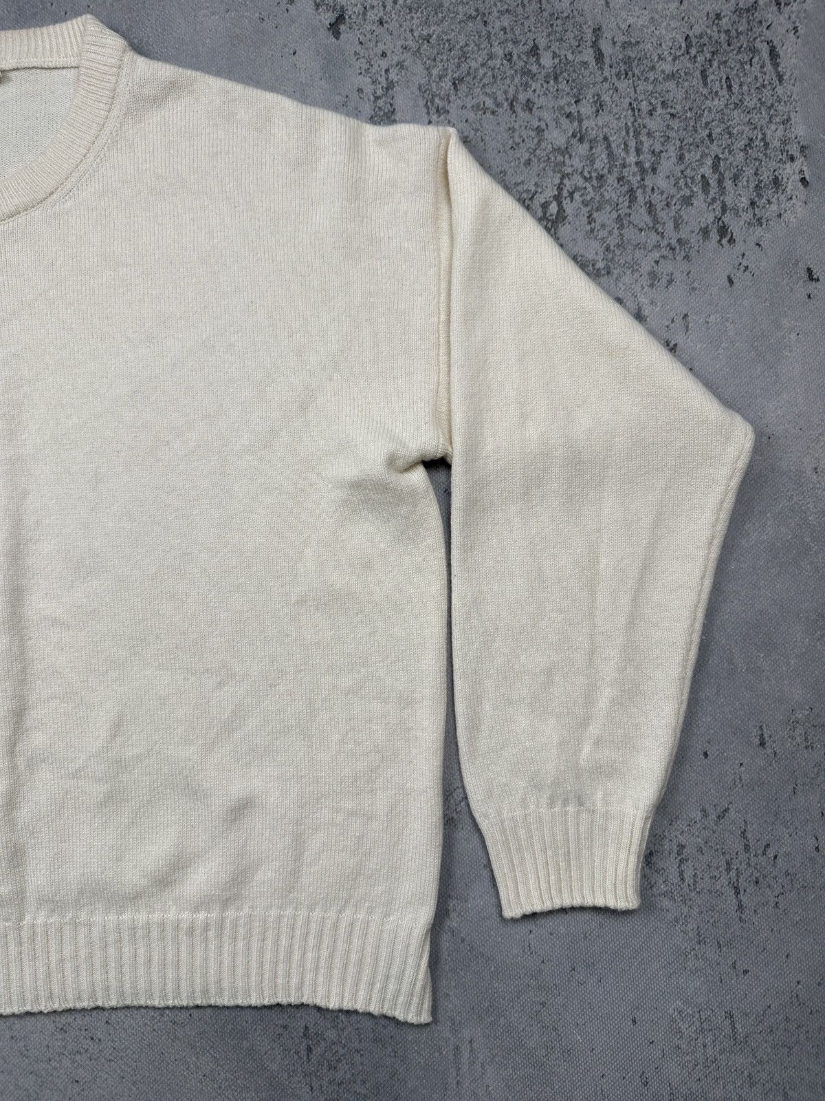 The Row The Row Ivory Cashmere Wool Minimalist Crewneck Lux Sweater Size US XL / EU 56 / 4 - 10 Thumbnail