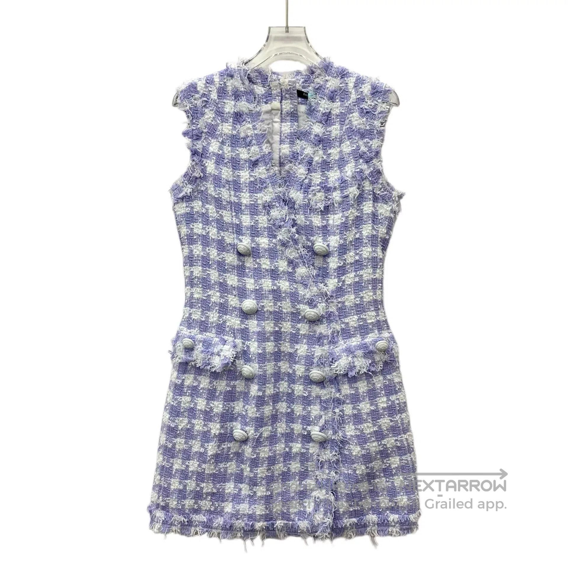 Balmain Balmain Colorblock Cotton Tweed Dress. Size XS / US 0-2 / IT 36-38 - 1 Thumbnail