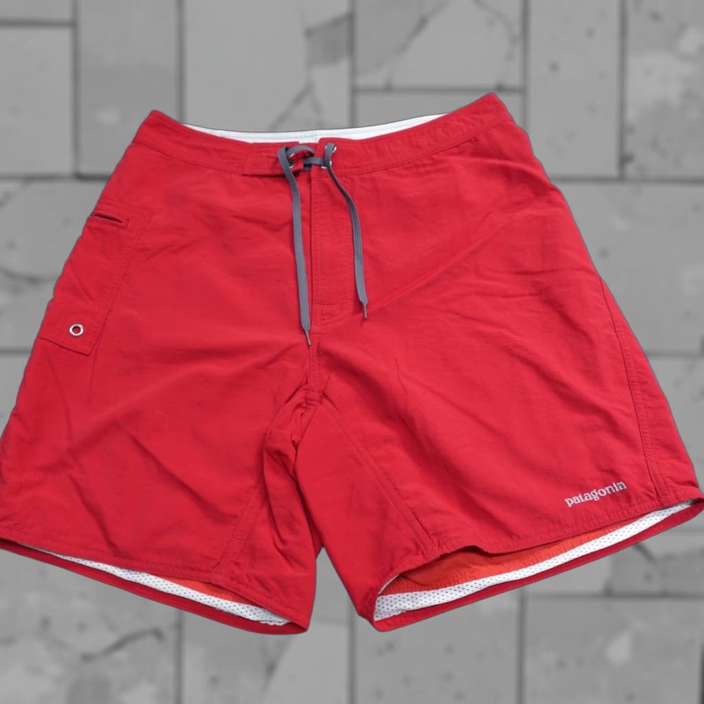 Patagonia Patagonia Board Shorts 33 Red Nylon Pocket Hybrid Mens Size US 33 - 1 Thumbnail
