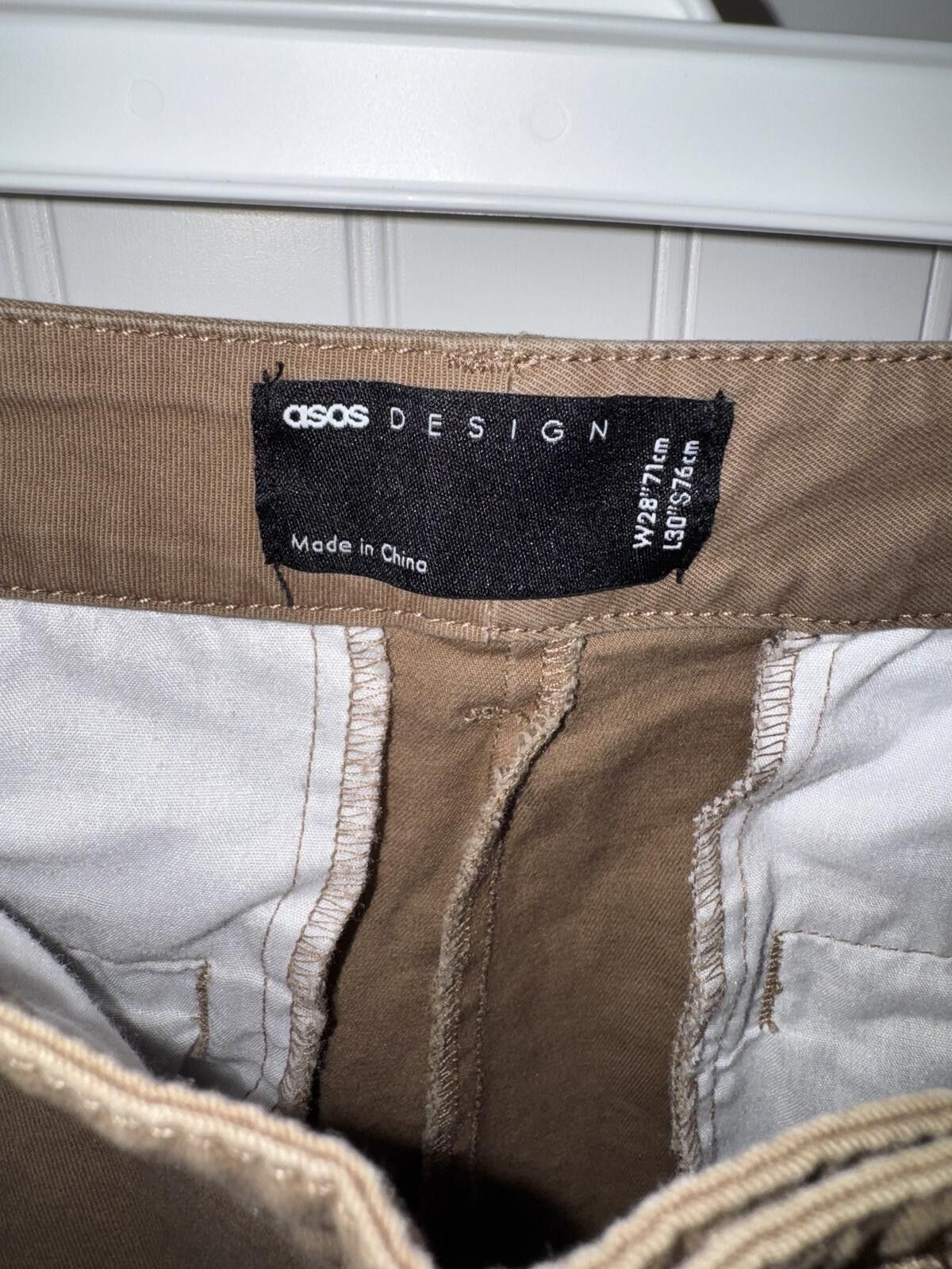 Other ASOS DESIGN Men's 28x30 Camel Brown Slim Fit Chino Pants Size US 28 / EU 44 - 3 Thumbnail