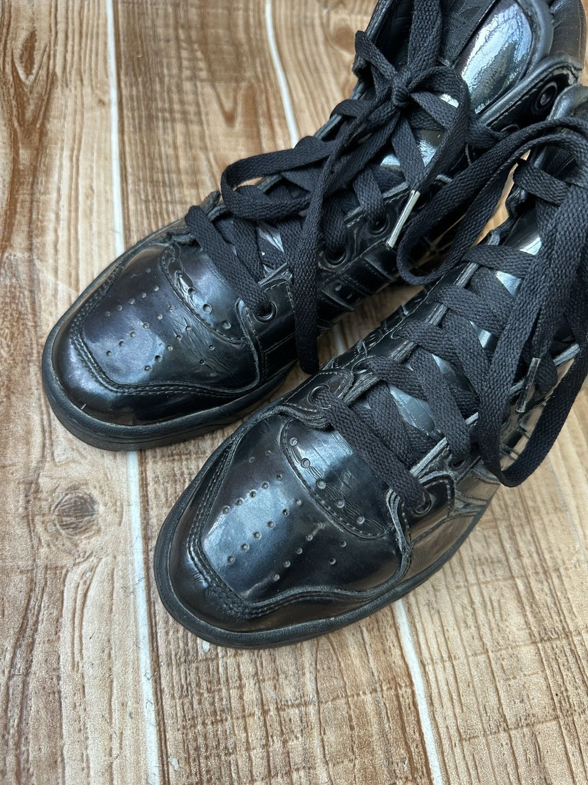 Adidas × Jeremy Scott Ss13 Adidas Jeremy Scott JS Wings 2.0 Patent Black Size US 6.5 / EU 39-40 - 6 Thumbnail