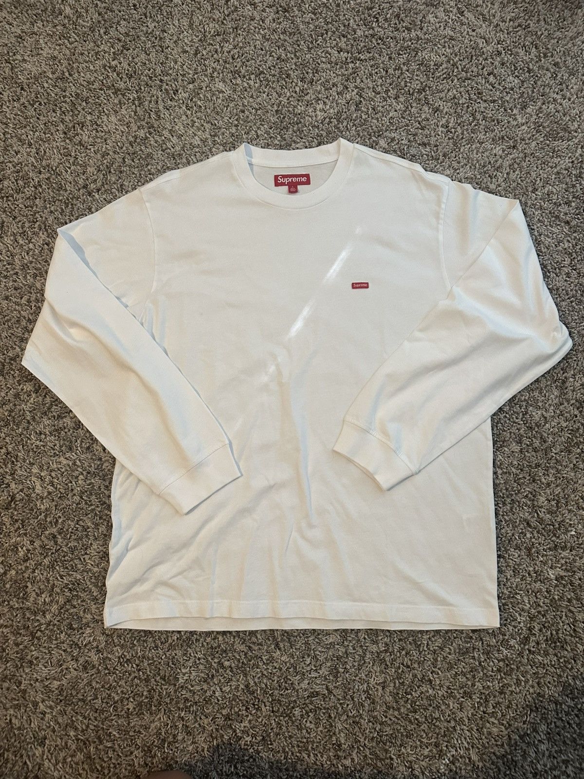 Supreme White Box Logo Tee | Grailed
