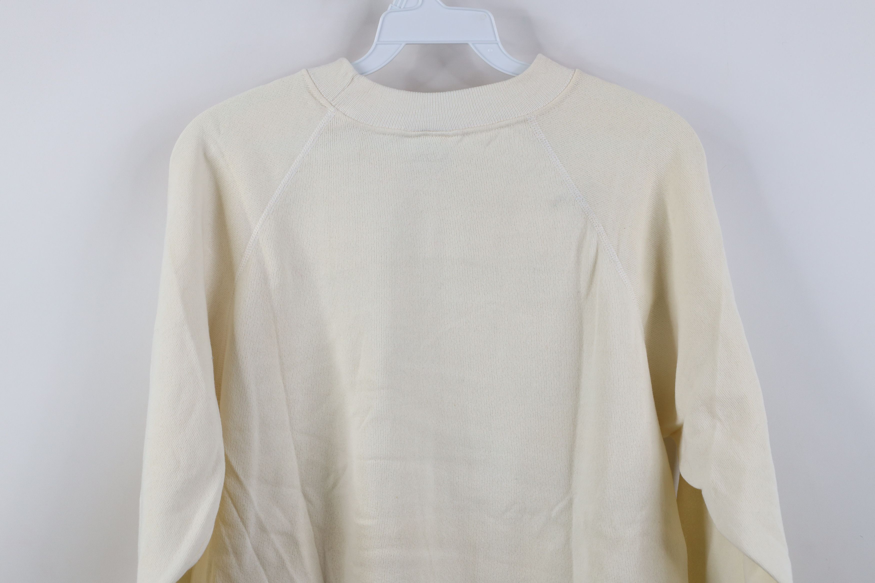 Hanes Vintage 80s Hanes Raglan Crewneck Sweatshirt Cream USA Size M / US 6-8 / IT 42-44 - 14 Thumbnail
