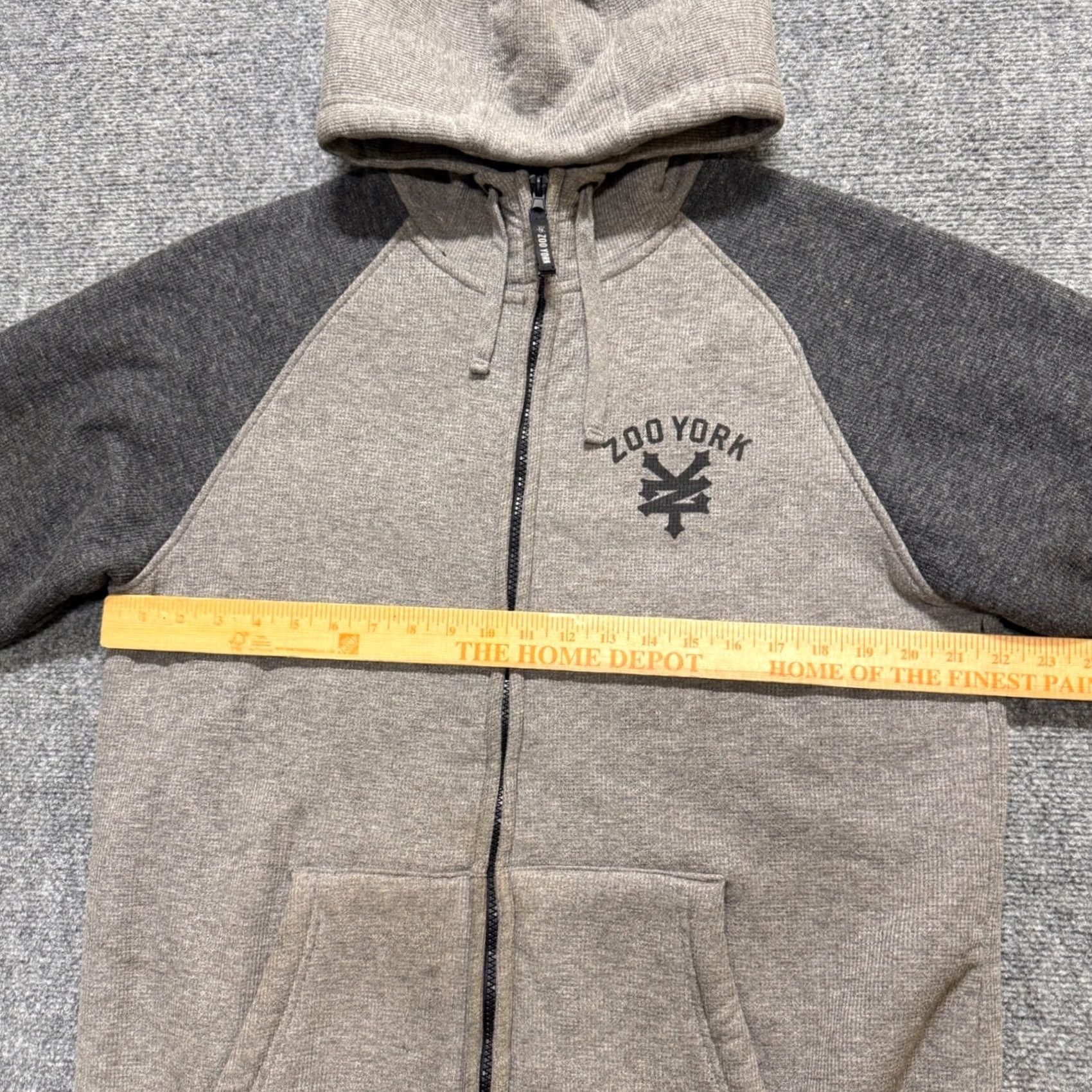 Zoo York VINTAGE Zoo York Jacket Windbreaker 100% Cotton XL Men Gray Distressed Y2K Stained Full Zip Sherpa Lined Skater Size US XL / EU 56 / 4 - 7 Thumbnail