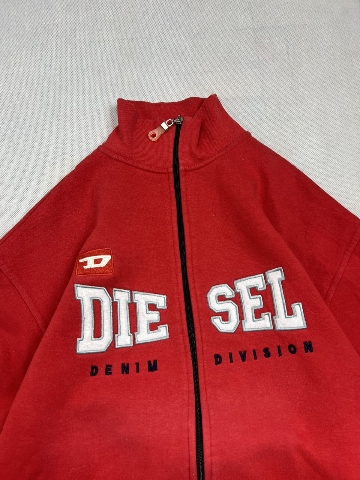 Diesel × Vintage Sweatshirt Diesel Denim Division Vintage 90s zipped spellout Size US XL / EU 56 / 4 - 2 Thumbnail