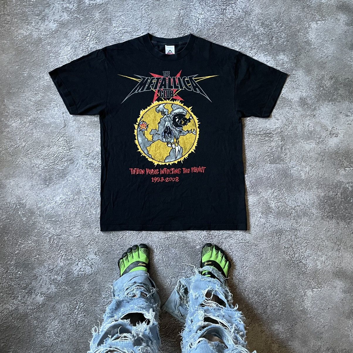 Band Tees Vintage 00s METALLICA BAND PUNK GOTH FACE ABSTRACT HORROR Size US L / EU 52-54 / 3 - 1 Thumbnail