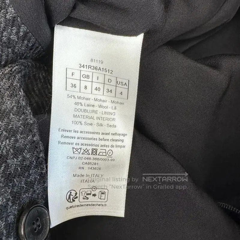 Dior Dior Short Sleeve Gray Wool Dress . Size S / US 4 / IT 40 - 5 Thumbnail