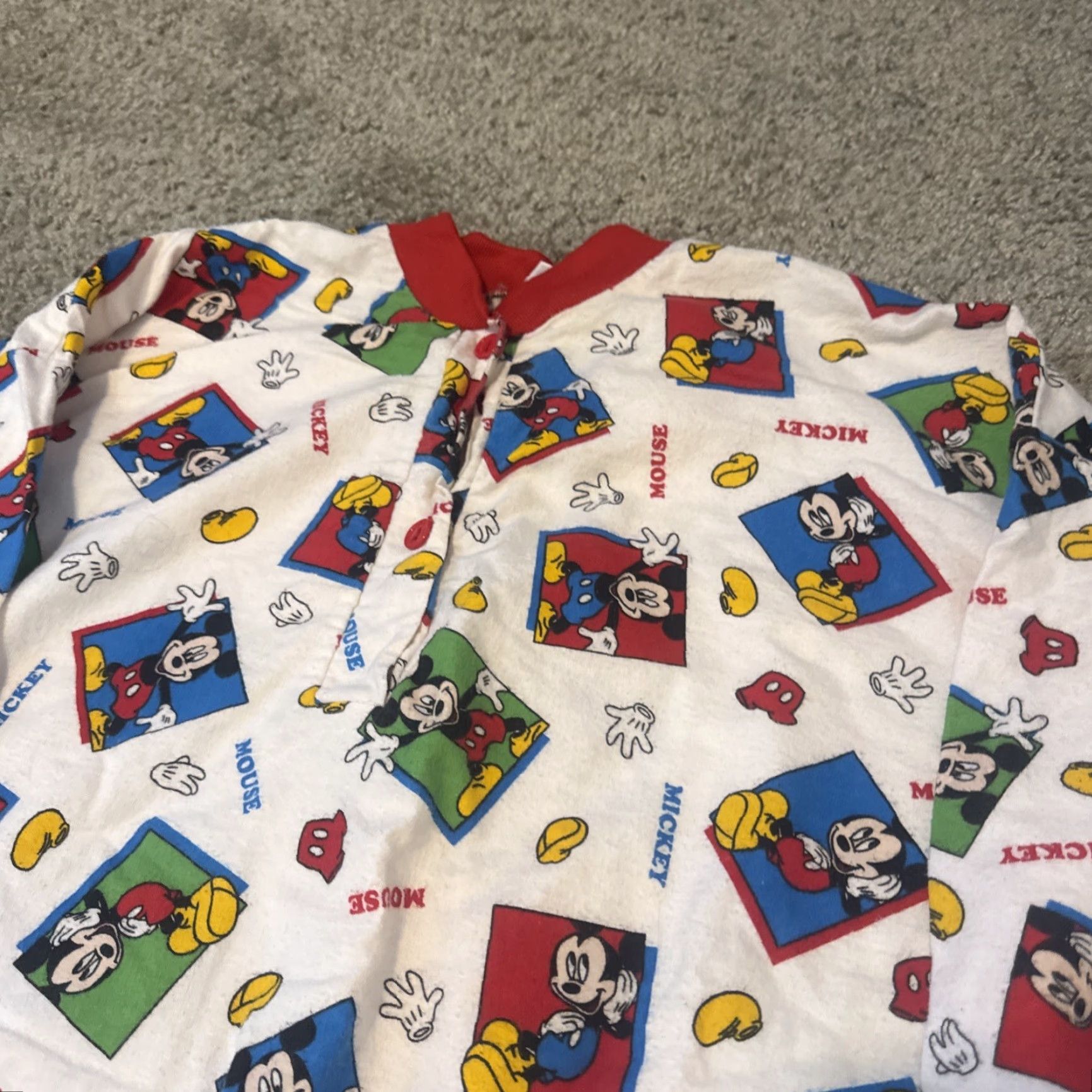 Disney VINTAGE Disney Mickey Unlimited All Over Print Pajamas Sleep Top + Pants Large Size L / US 10 / IT 46 - 6 Thumbnail