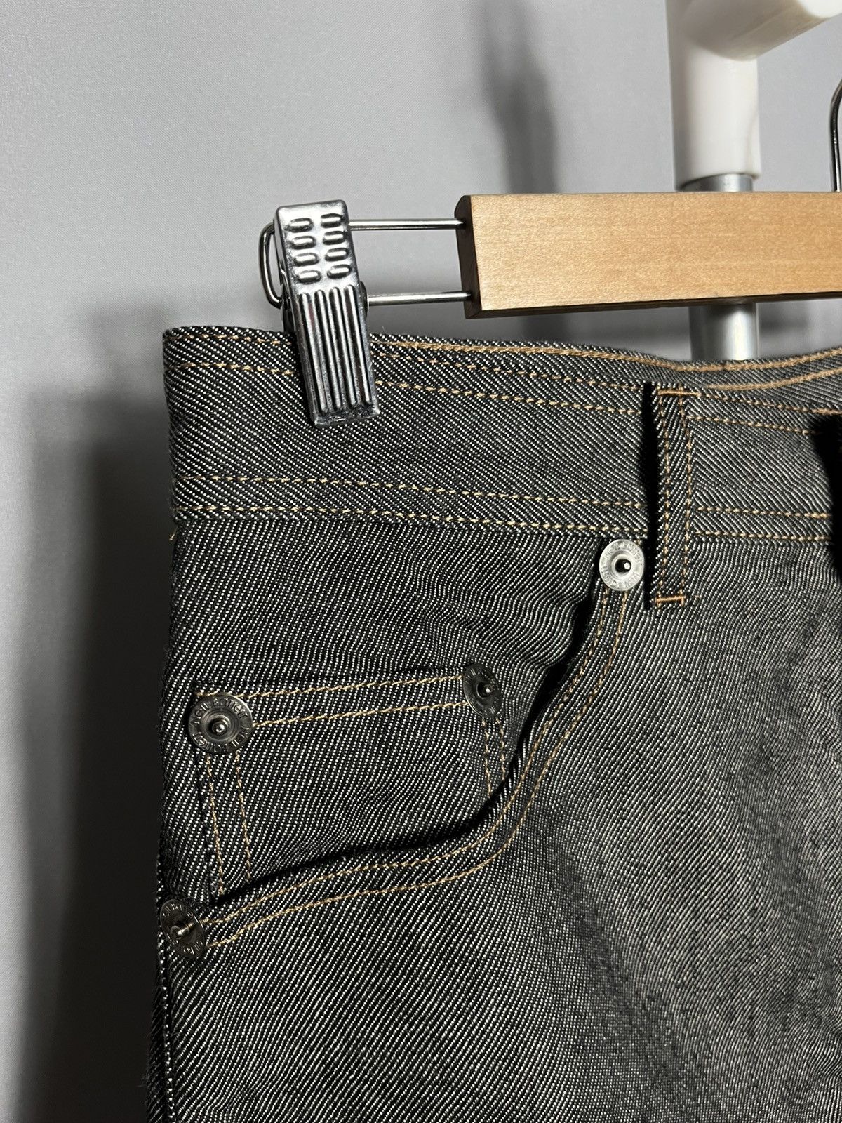 Neil Barrett Neil Barrett Black/Grey Selvedge Jeans Cuffed Hem Denim Mens Size US 32 / EU 48 - 4 Thumbnail