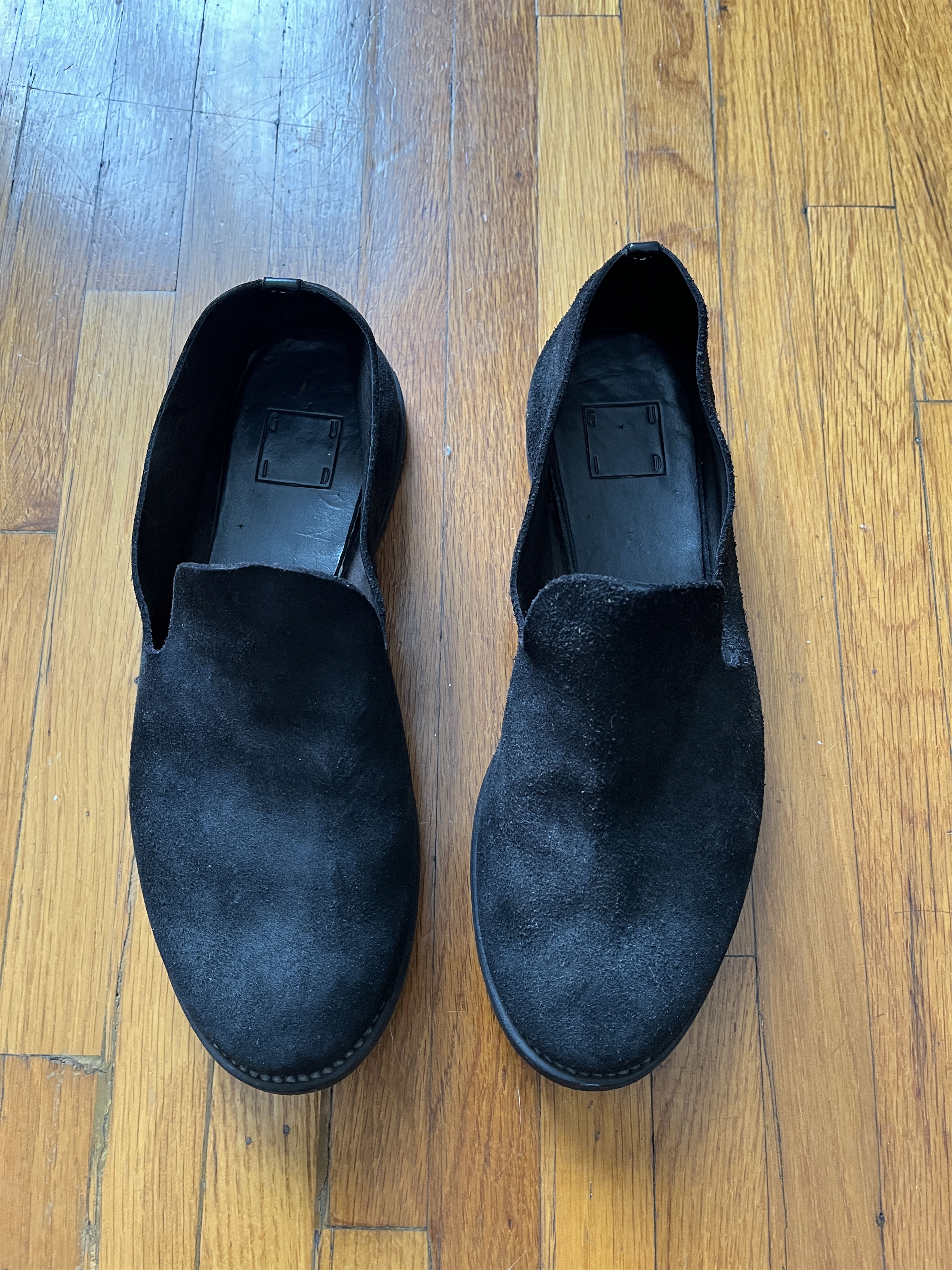 Guidi E28 Slip Ons, black suede Size US 8 / EU 41 - 1 Thumbnail