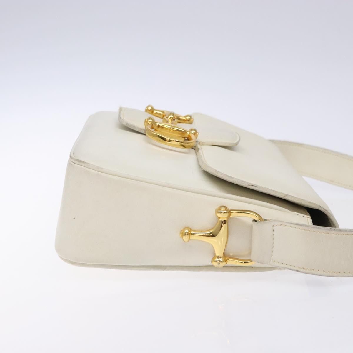 Celine CELINE Shoulder Bag Leather Gold White Size ONE SIZE - 4 Thumbnail
